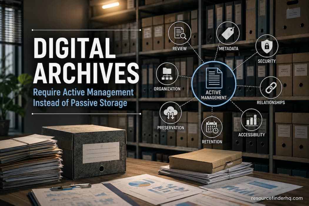 Digital Archives Require Active Management Instead of Passive Storage